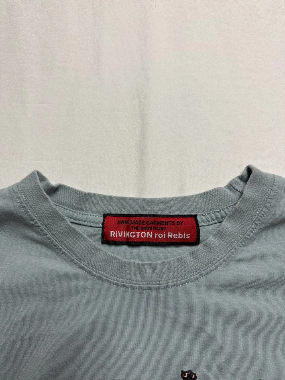 RRR-123 Light Blue Adam and Eve in Garden Graphic Short‎ Sleeve T-shirt Size M